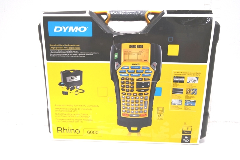 DYMO RHINO 6000 INDUSTRIAL LABEL MAKER 1 LINE 4"(H) X 14"(W) X 18"(D