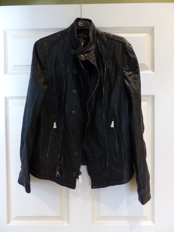 John Varvatos Asymmetrical Zip Leather Jacket S 48 Us 38 Bl L764q1 John Varvatos Asymmetrical Zip Leather Jacket S 48 Us 38 Bl L764q1 Y330