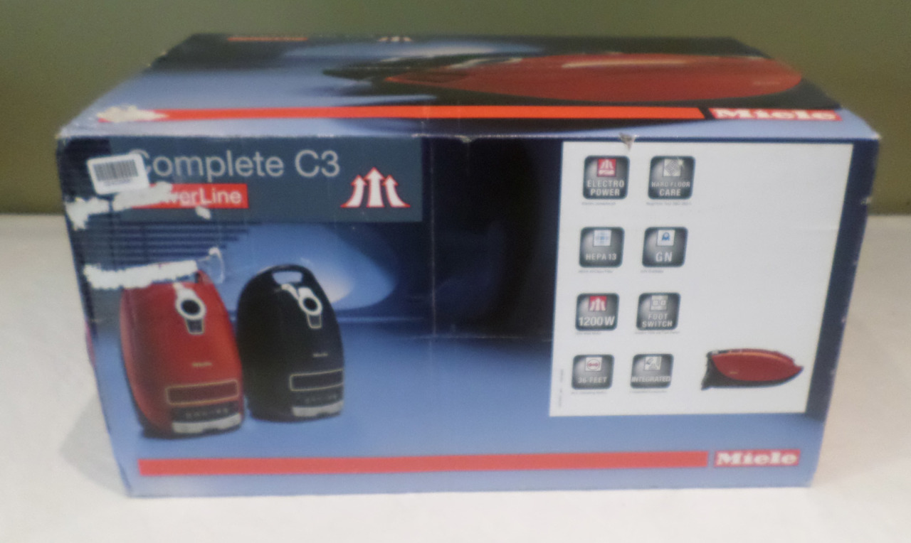 MIELE SGFE0 COMPLETE C3 POWERLINE HOMECARE MANGO RED CANISTER VACUUM