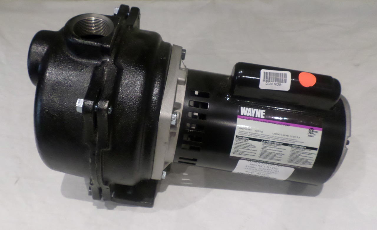 WAYNE WATERING EQUIPMENT WLS100 1 HP CAST IRON LAWN SPRINKLER PUMP
