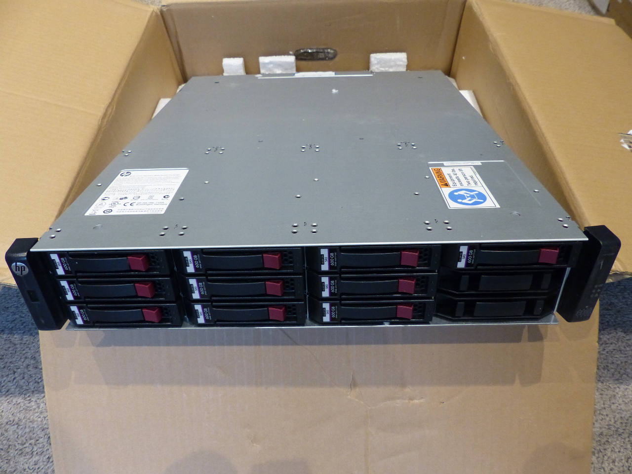 HP P2000 10*600GB HDD'S FCLSE0801 A9843B DUAL CONTROLLER STORAGE ARRAY