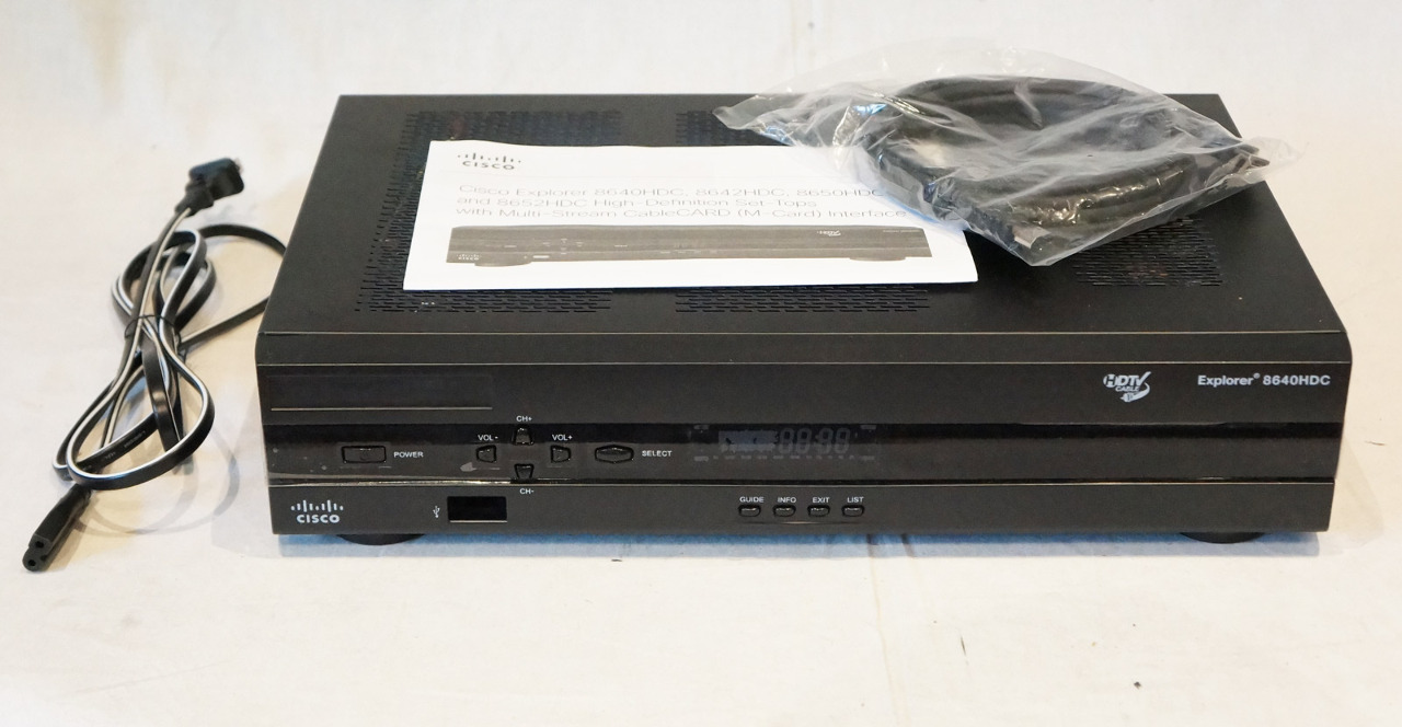 CISCO EXPLORER 8640HDC HIGH DEFINITION DVR SET TOP MULTISTREAM CABLE