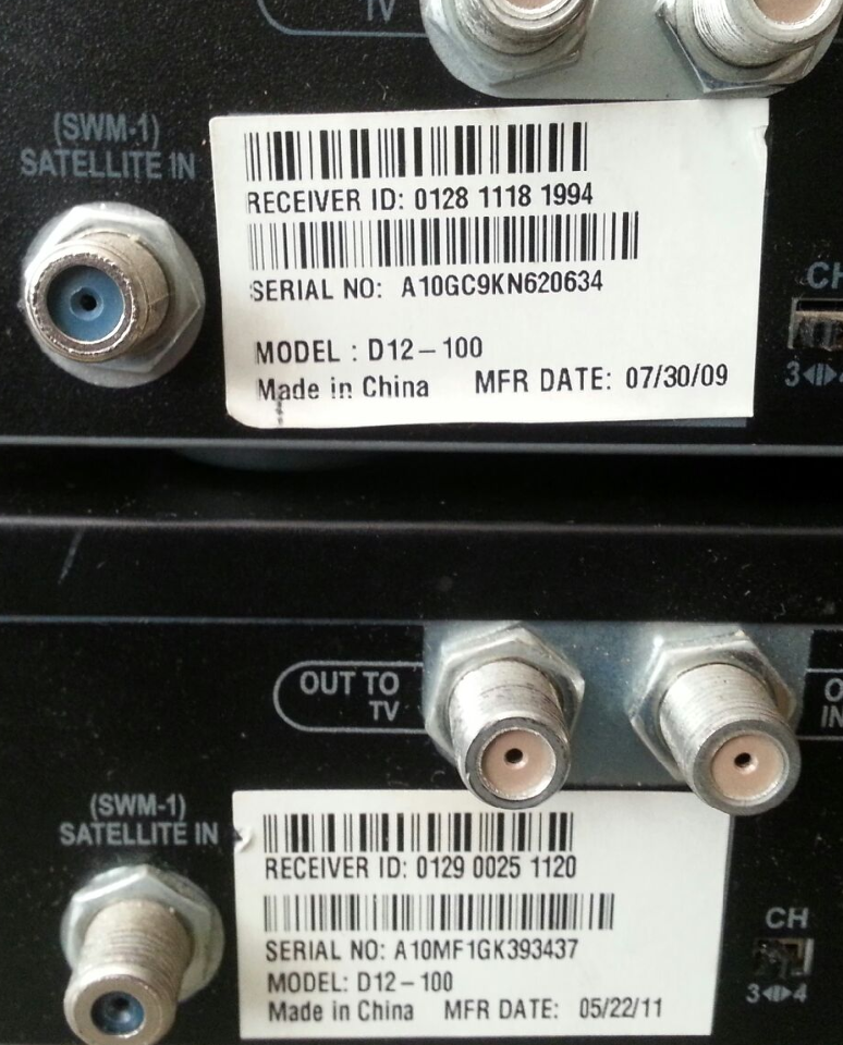 LOT OF 2 * DIRECTV D12 DIGITAL MULTISATELLITE RECEIVERS D12100 W