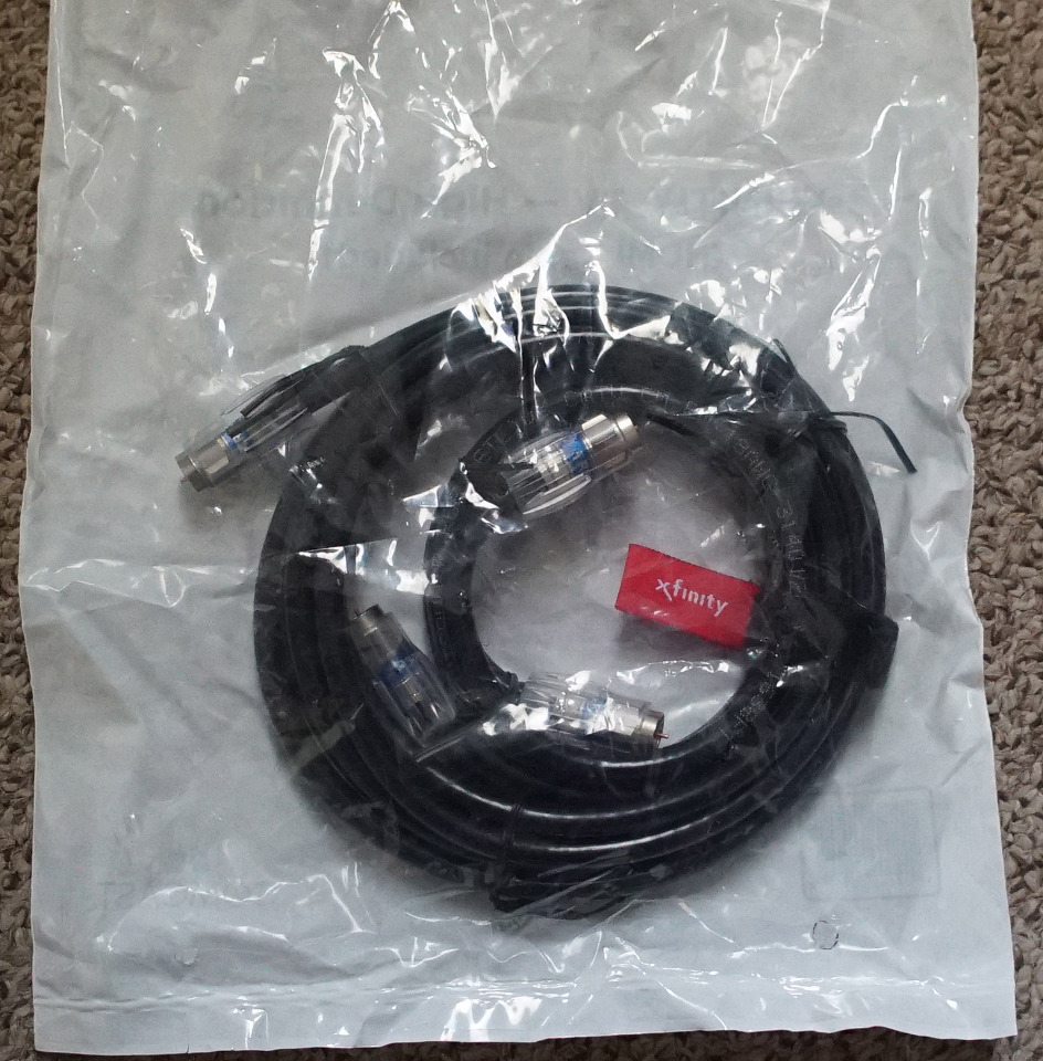 QTY 44 * XFINITY RG6 18AWG CATV COAX CABLES COMPRESSION CONNECTOR WIRE