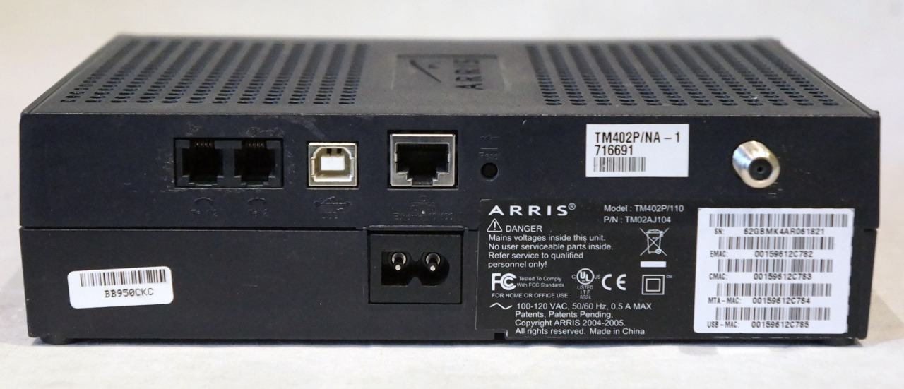 ARRIS TM402P/NA1 716691 VOIP MODEM & AT&T 2WIRE 3600HGV DSL GATEWAY eBay