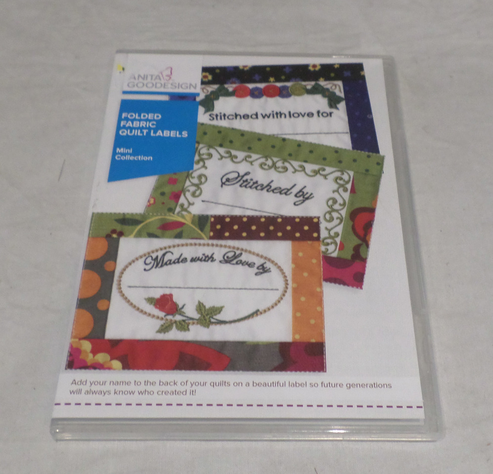 Anita Goodesign Embroidery Software Folded Fabric Quilt Labels Mini