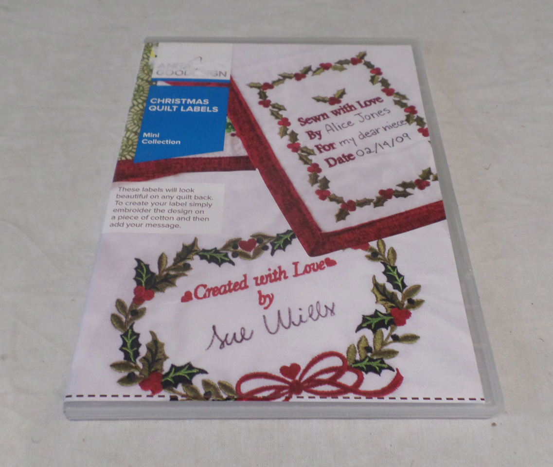 ANITA GOODESIGN EMBROIDERY SOFTWARE CHRISTMAS QUILT LABELS MINI