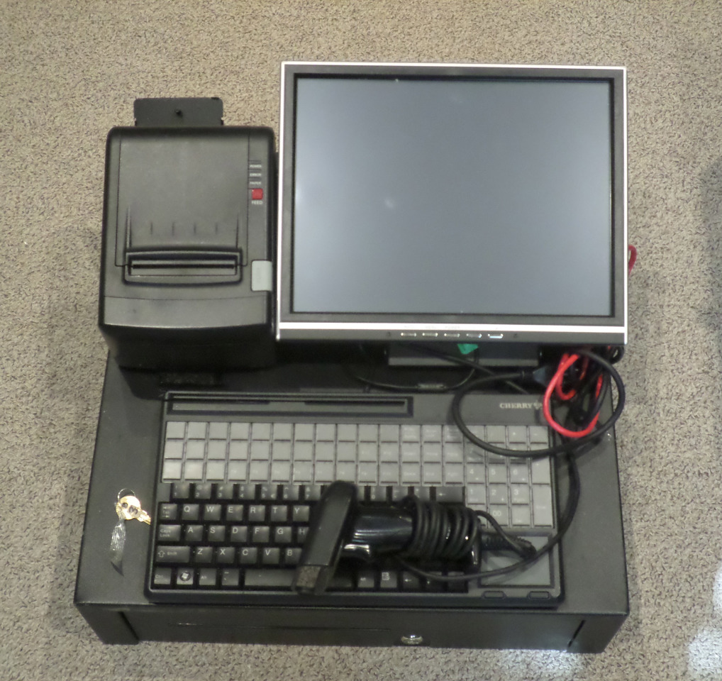 POS ALL IN ONE PORTABLE CASH REGISTER W/ LCD CHERRY KEYBOARD PRINTER