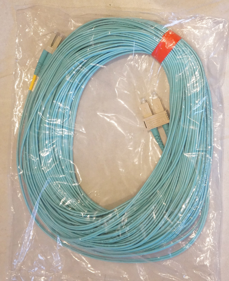 QTY 41* OPTICAL FIBER CABLE+ CORNING 50UM CLEARCURVE OM4 OPTICAL FIBER