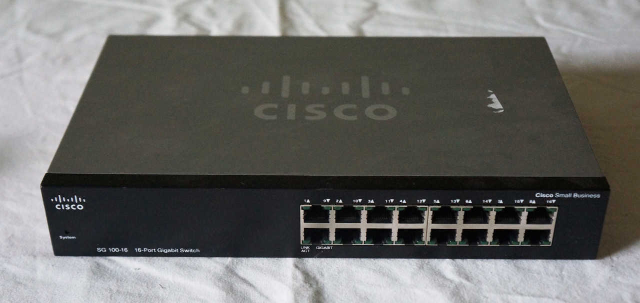 CISCO 16PORT GIGABIT SWITCH SG10016 SR2016TV01 W/ POWER CORD eBay