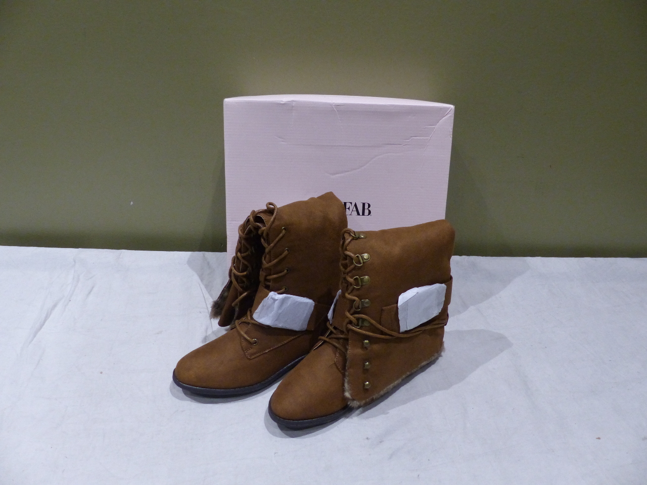cognac flat boots