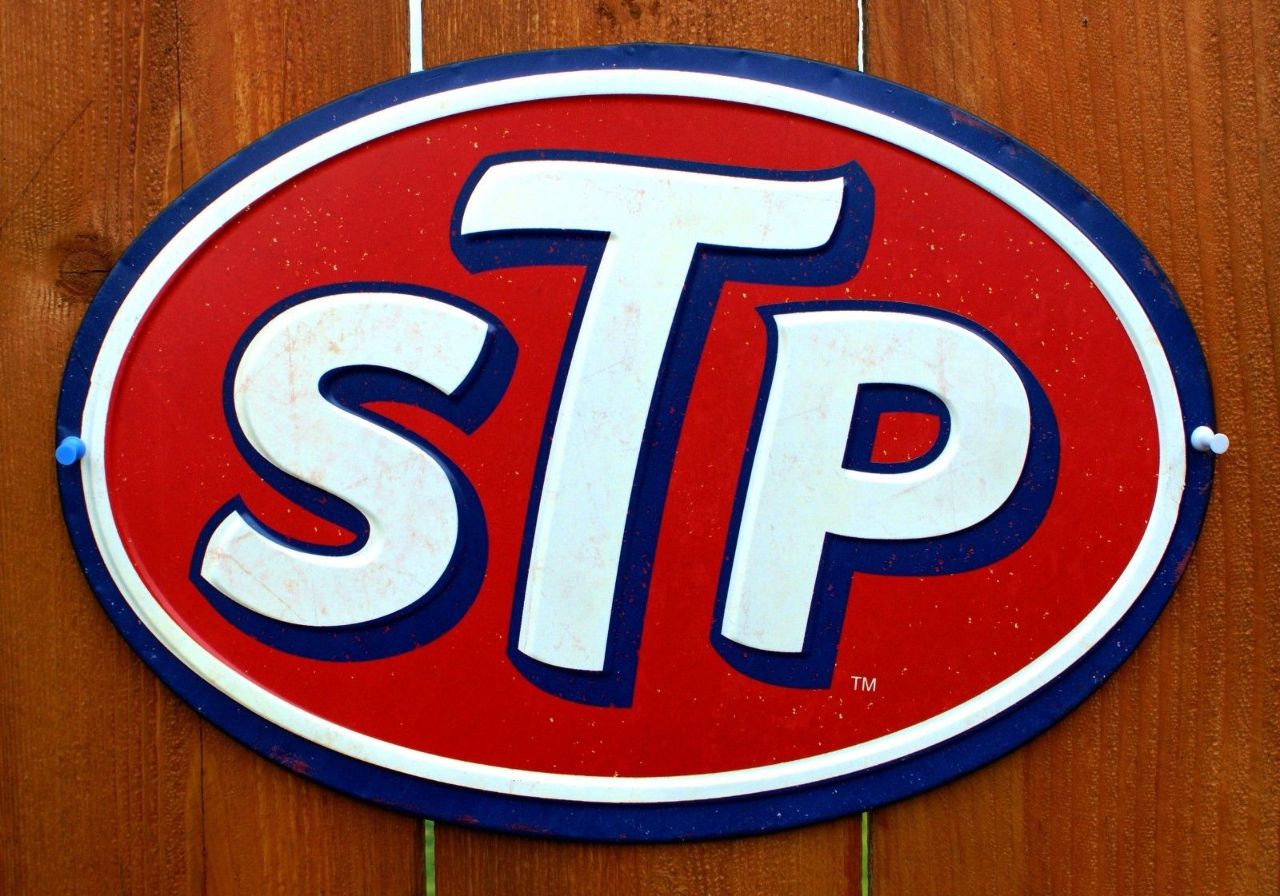 Large STP Motor Oil Metal Tin Sign Stone Temple Pilots