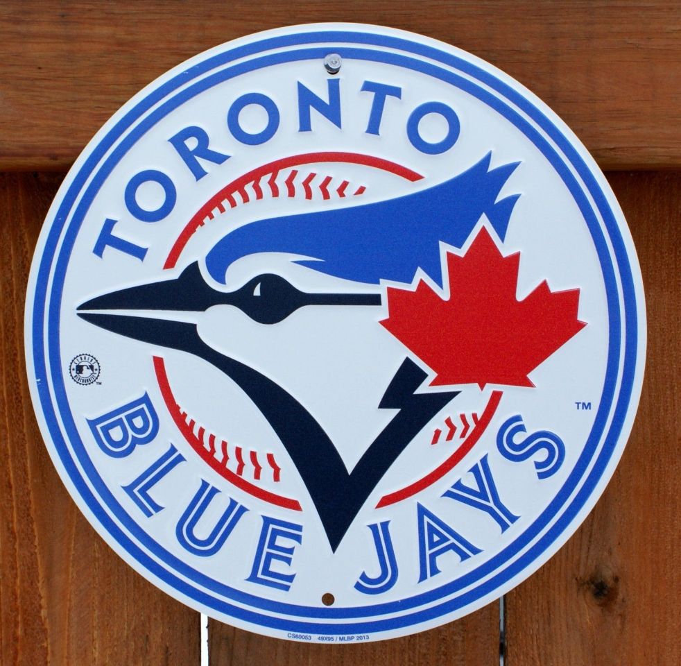 Toronto Blue Jays Metal Round Sign MLB Baseball AL Sports Decor Canada