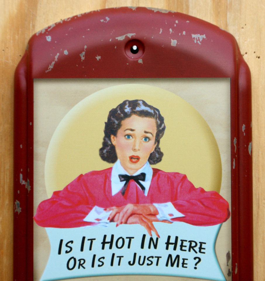 Menopause Meter Large Metal Thermometer Over the Hill Humor Birthday