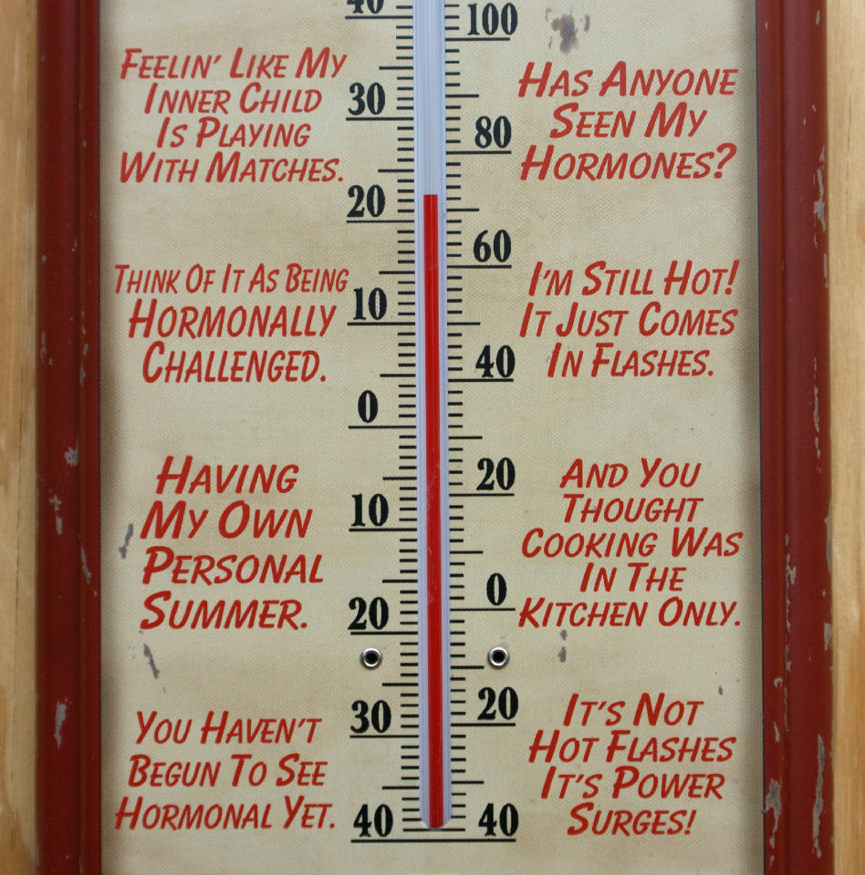 Menopause Meter Large Metal Thermometer Over the Hill Humor Birthday