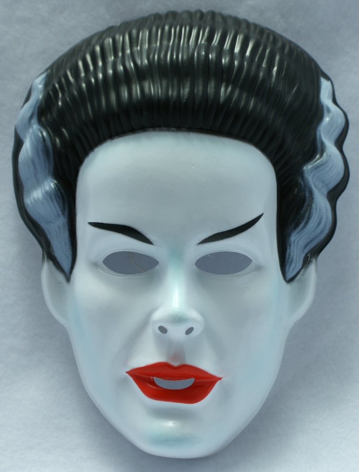 Vintage The Bride Of Frankenstein Halloween Mask Rubies Universal