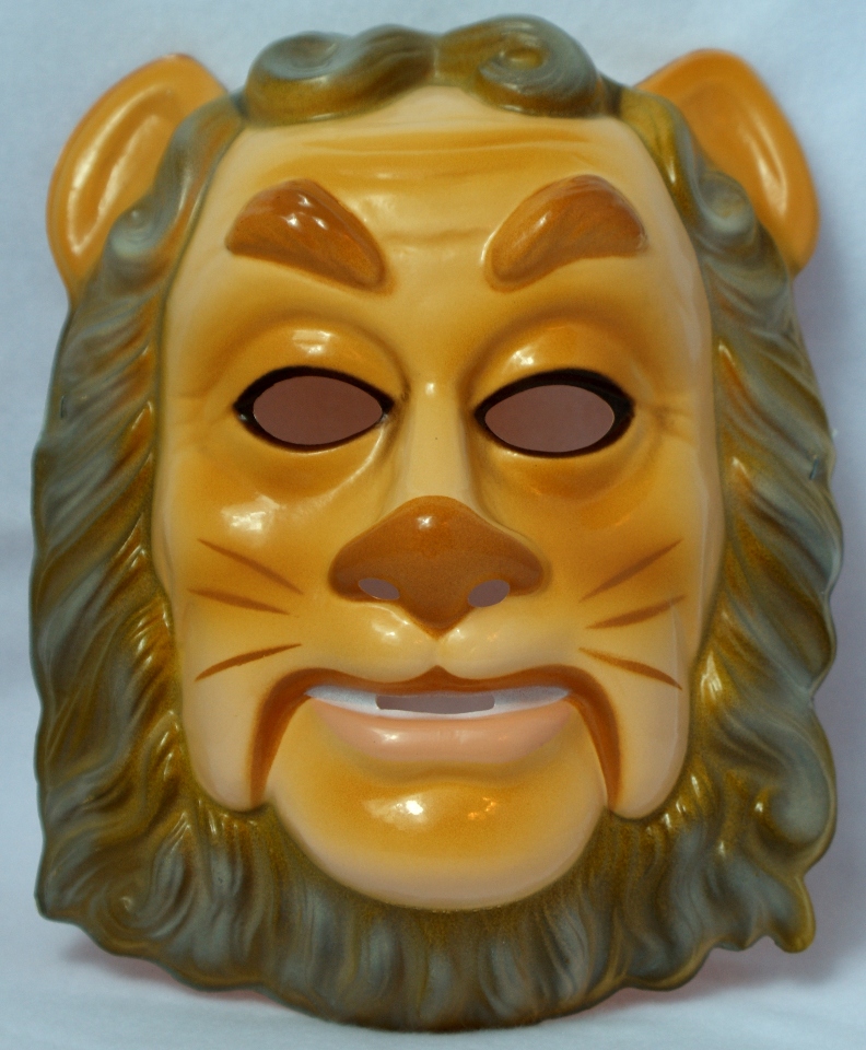Wizard of Oz Cowardly Lion Vintage Halloween Mask Dorthy Toto TIn Man Y238 The Wild Robot!