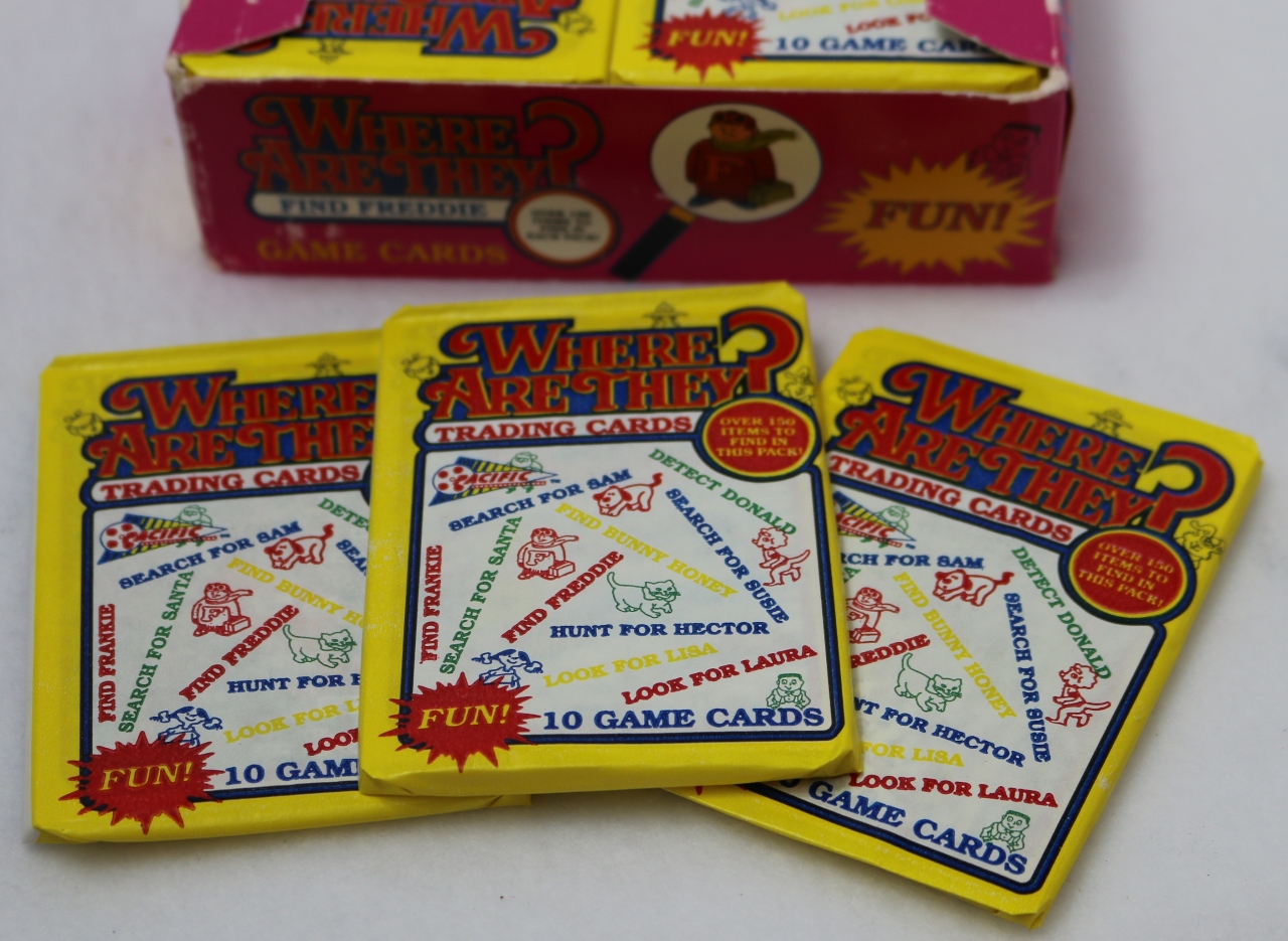 3 Packs of Vintage Where Are They? Game Trading Cards 1991 Wax Packs