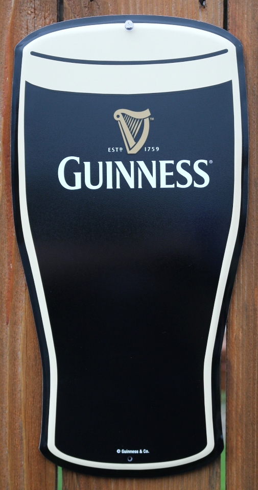 Guinness Pint Tin Sign Bar Garage Porter Dublin Alcohol Beer Draft Keg