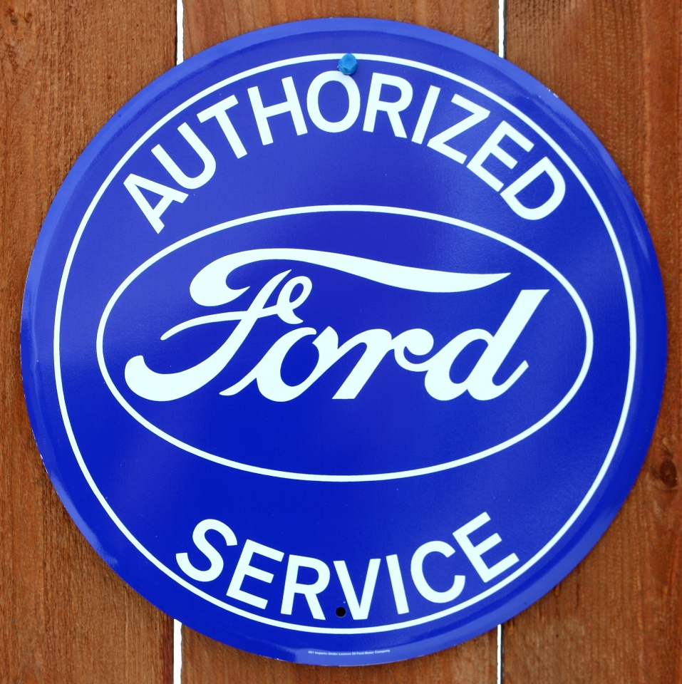 Authorized Ford Service Tin Sign F150 Pickup Truck Mustang Shelby 5.0 GT FF