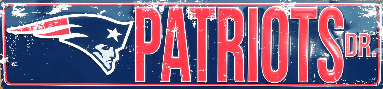 New England Patriots Drive Tin Metal Street Sign NFL Football Team ...