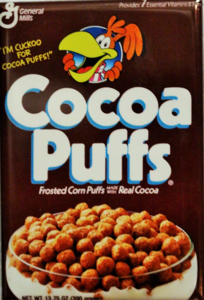 Cocoa Puffs FRIDGE Vintage Style AD Cereal Box Kitchen Decor