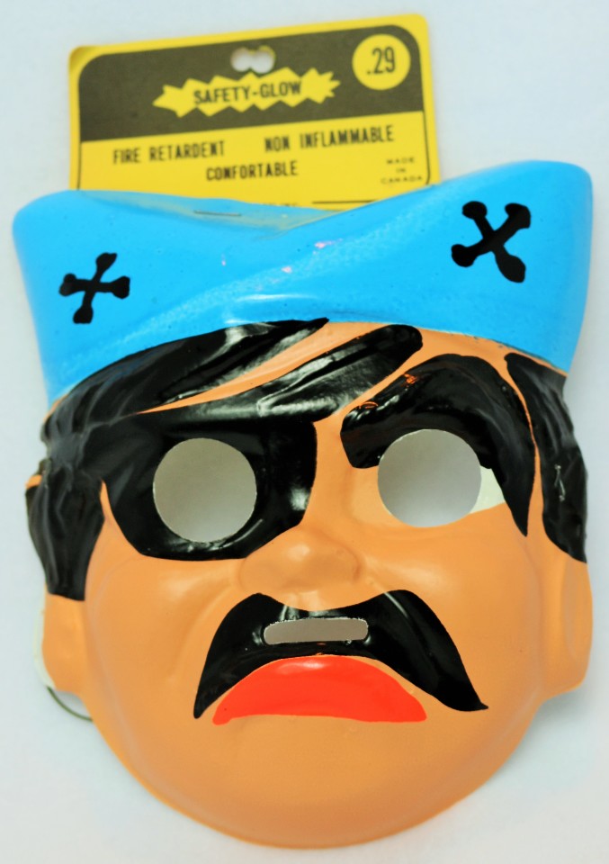 Vintage Pirate Halloween Mask Cartoon 1960's 1967 Medica Safety Glow eBay