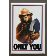 Only You Can Prevent Forest Fires FRIDGE MAGNET Smokey The Bear Classic AD F5