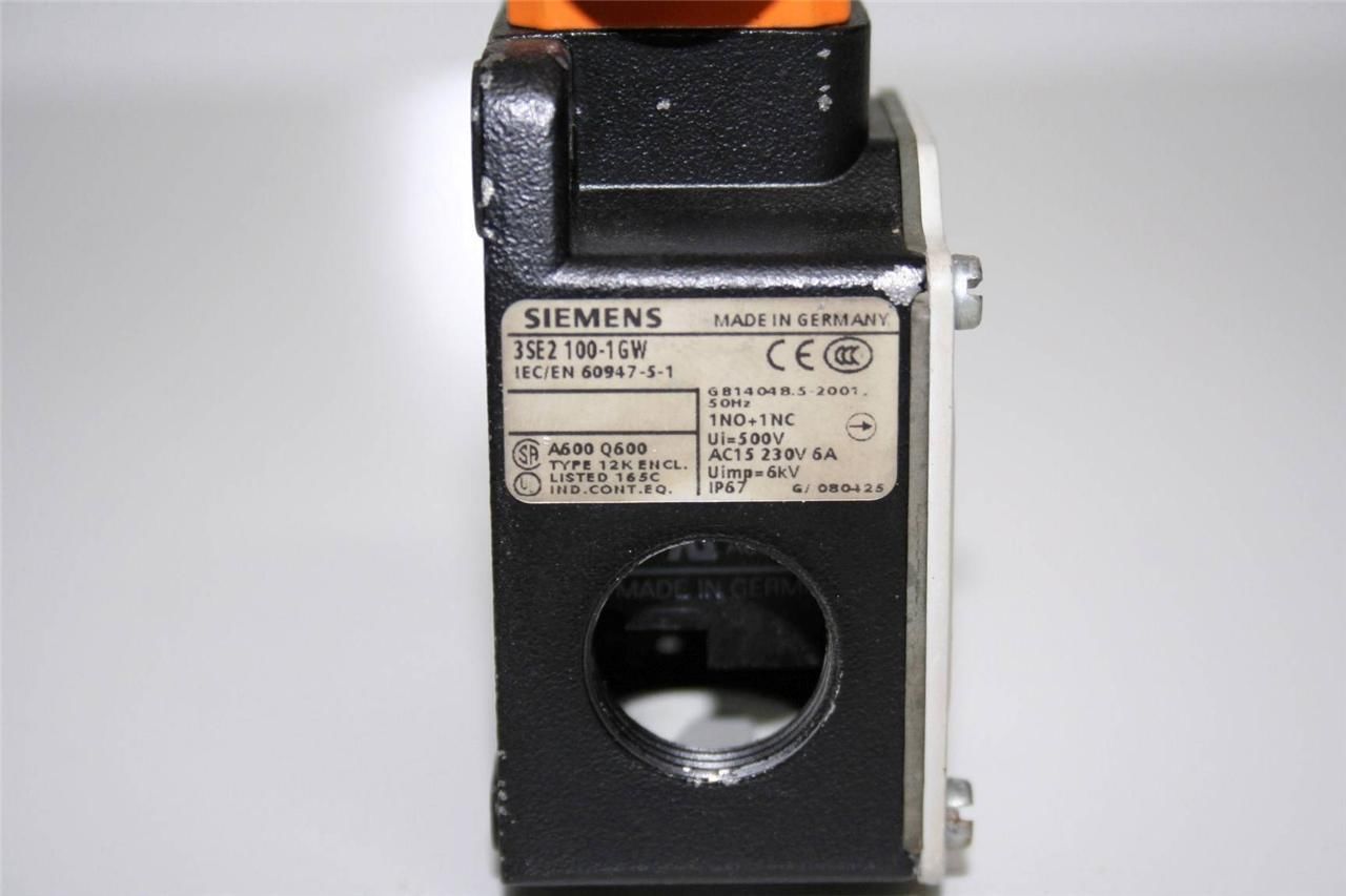 SIEMENS 3SE2 1001GW POSITION LIMIT SWITCH Premier Equipment