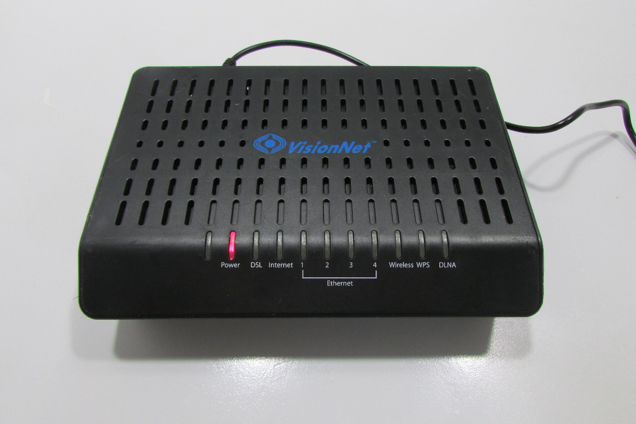 VISION NET ADSL2 + 4 PORT WIRELESS MODEM W/ USB M505N 12V eBay