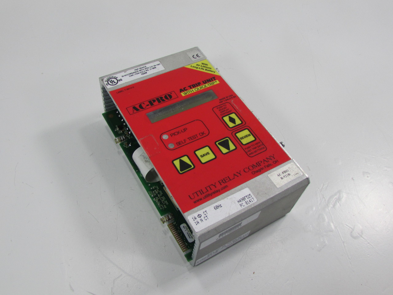 UTILITY RELAY ACPRO B521R AC TRIP UNIT WITH QUICK TRIP Premier