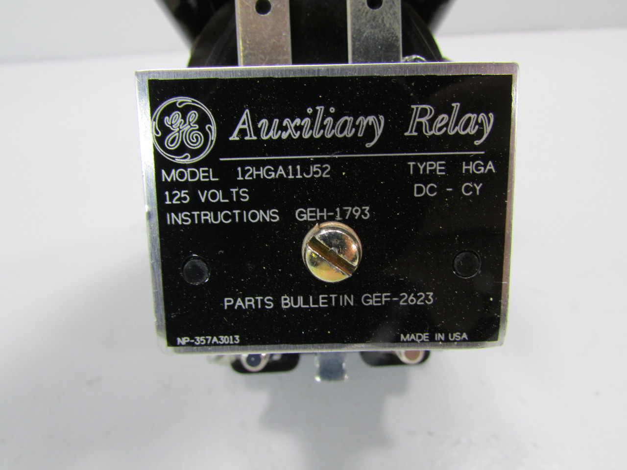 GE AUXILIARY RELAY 12HGA11J52 TYPE HGA Premier Equipment Solutions, Inc.
