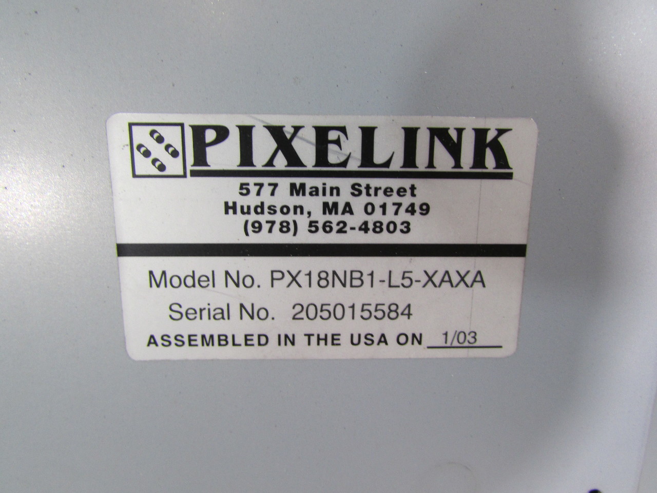 PIXELINK VIDEO INPUT PX18NB1-L5-XAXA