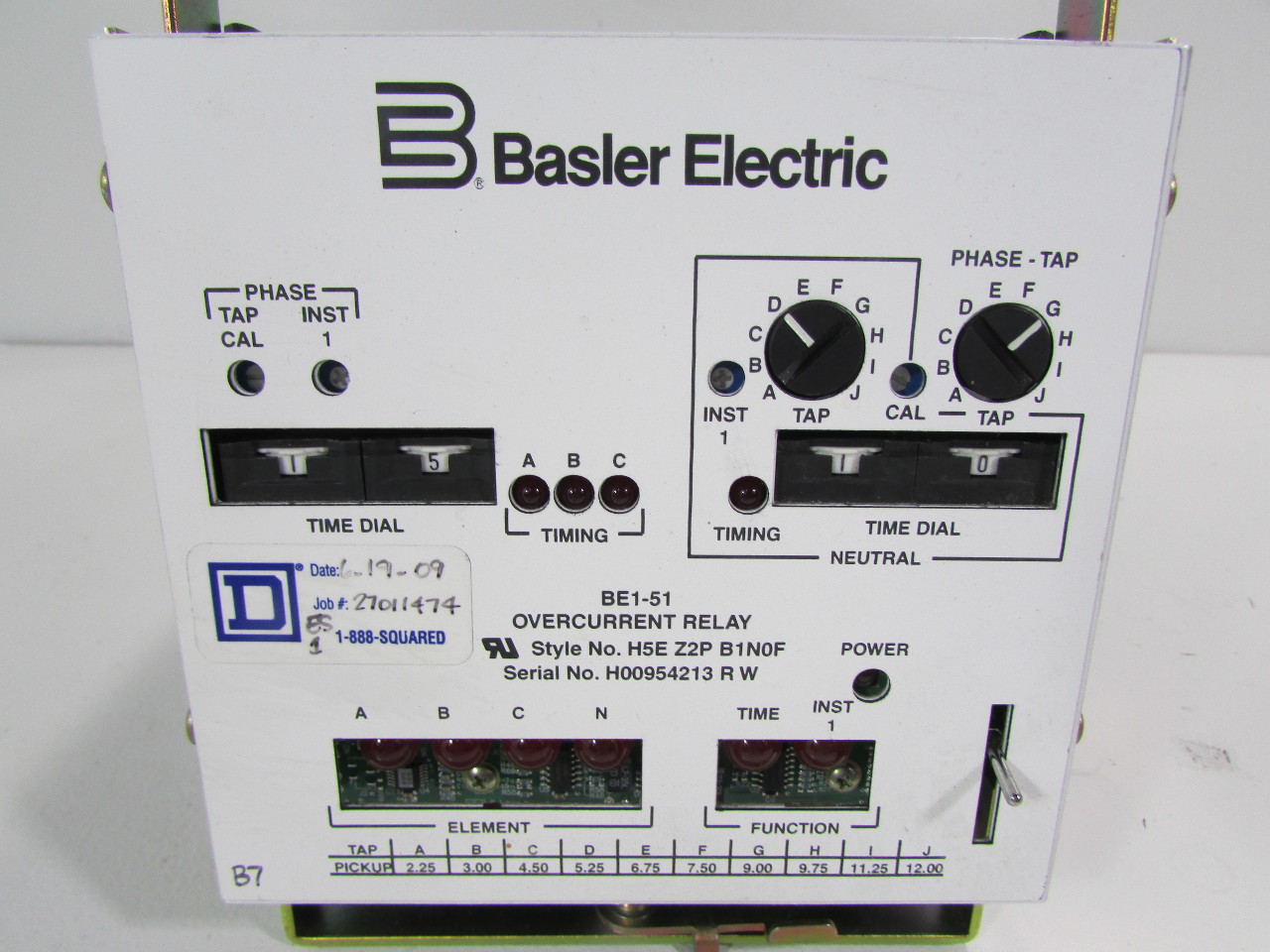 BASLERELECTRIC OVERCURRENT RELAY BEI51 eBay