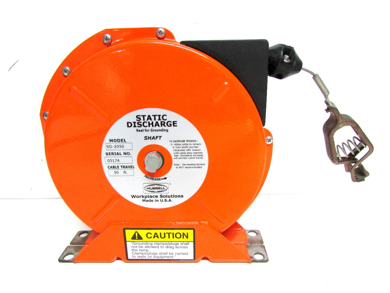 * HUBBELL SD2050 STATIC DISCHARGE REEL 50FT CABLE *XLNT* eBay