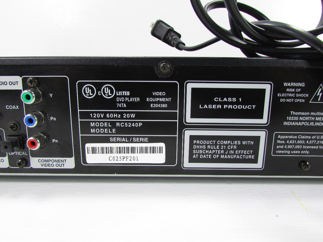 RCA RC5240P DVD PLAYER eBay