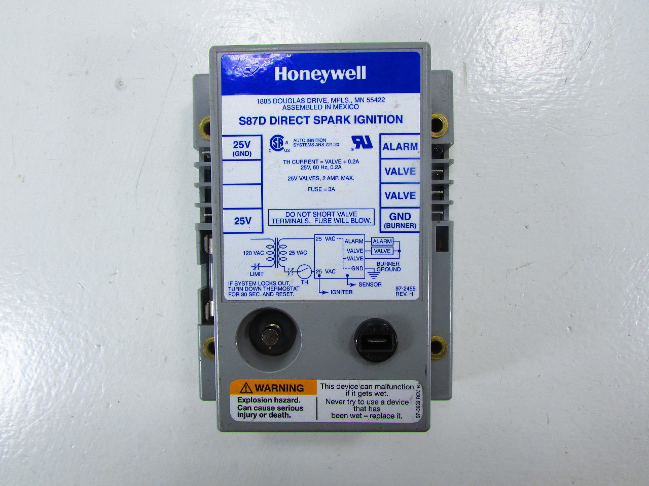 HONEYWELL S87D DIRECT SPARK IGNITION Premier Equipment Solutions, Inc.