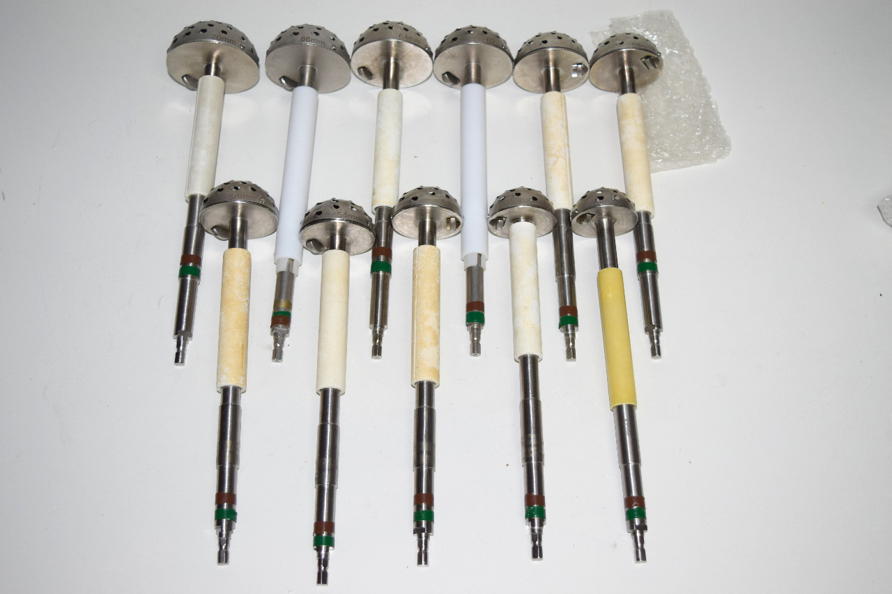 * ZIMMER ACETABULAR REAMER SET 1207 (11) ORTHOPEDIC REAMERS (11) SHAFTS