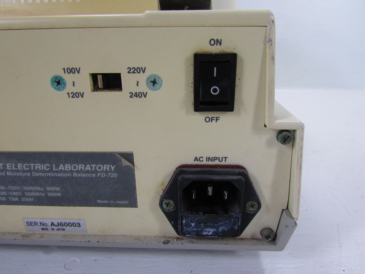 KETT FD720 INFRARED MOISTURE DETERMINATION BALANCE 240V 50/60HZ eBay