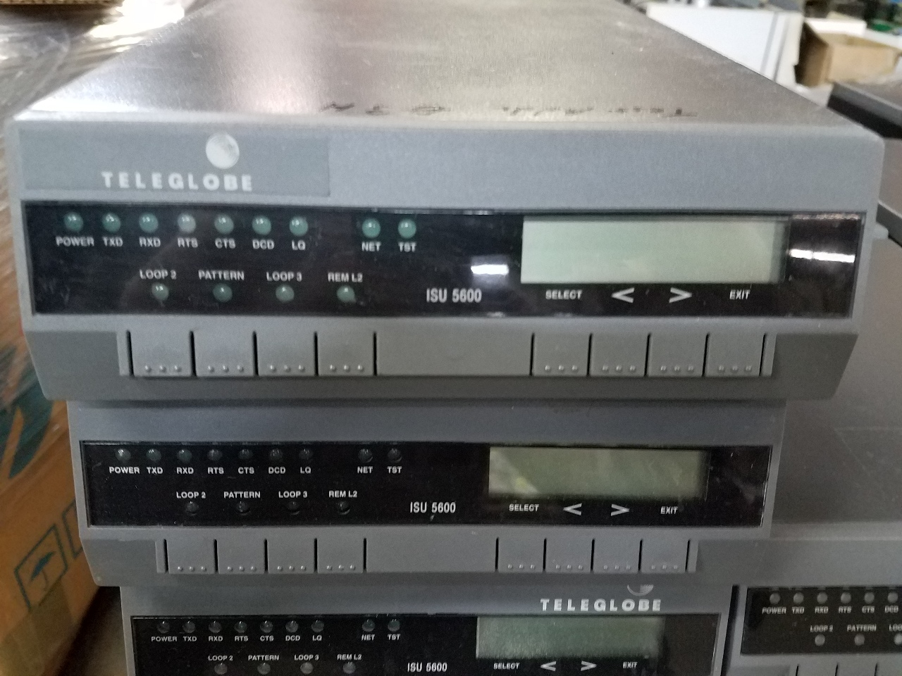 LOT OF (8) TELEGLOBE ISU 5600 COMBINED CHANNEL/DATA SERVICE UNIT Premier Equipment Solutions, Inc.