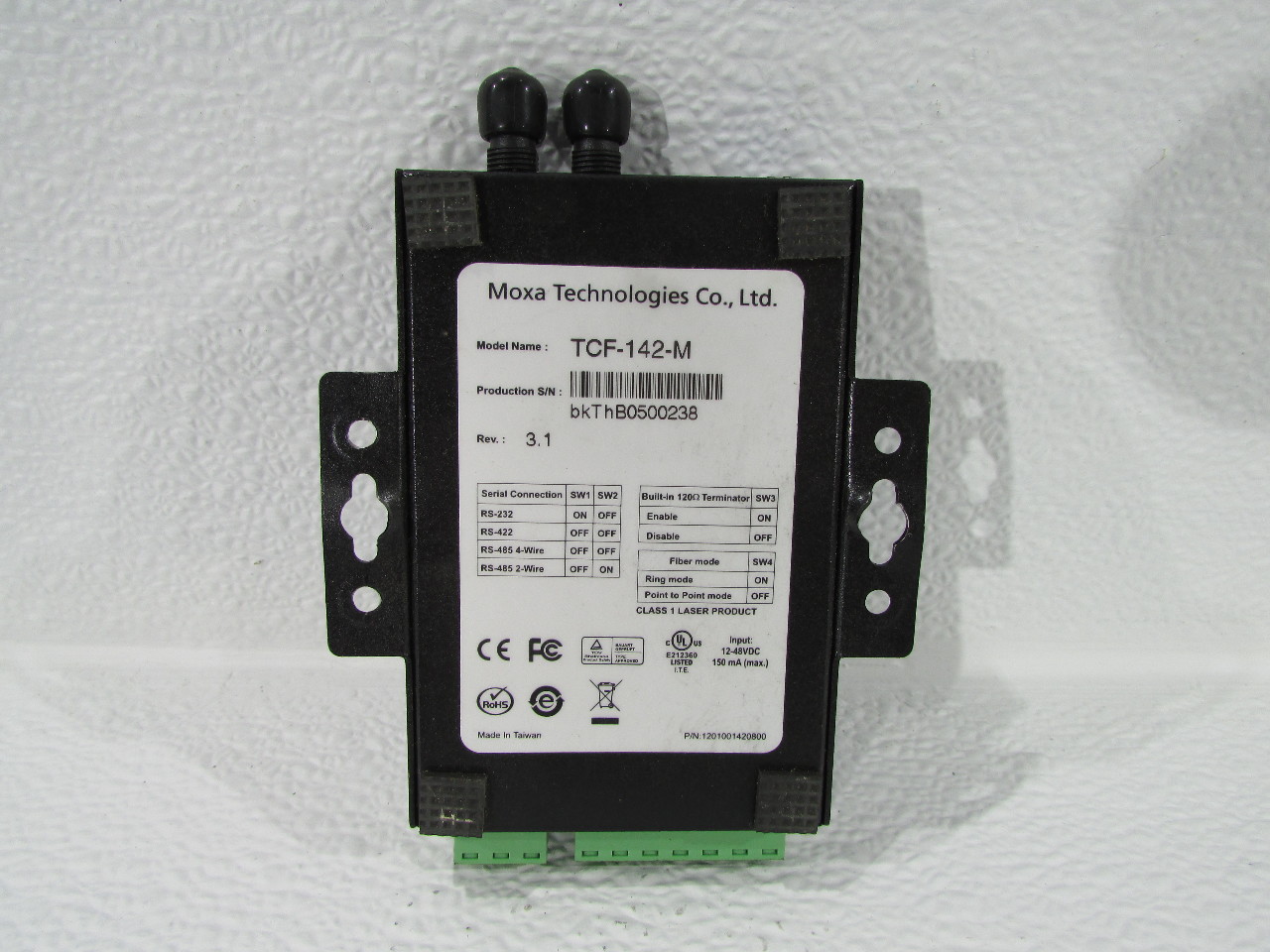 MOXA TECHNOLOGIES TCF-142-M SERIAL TO FIBER CONVERTER RS-232/422/485 | eBay