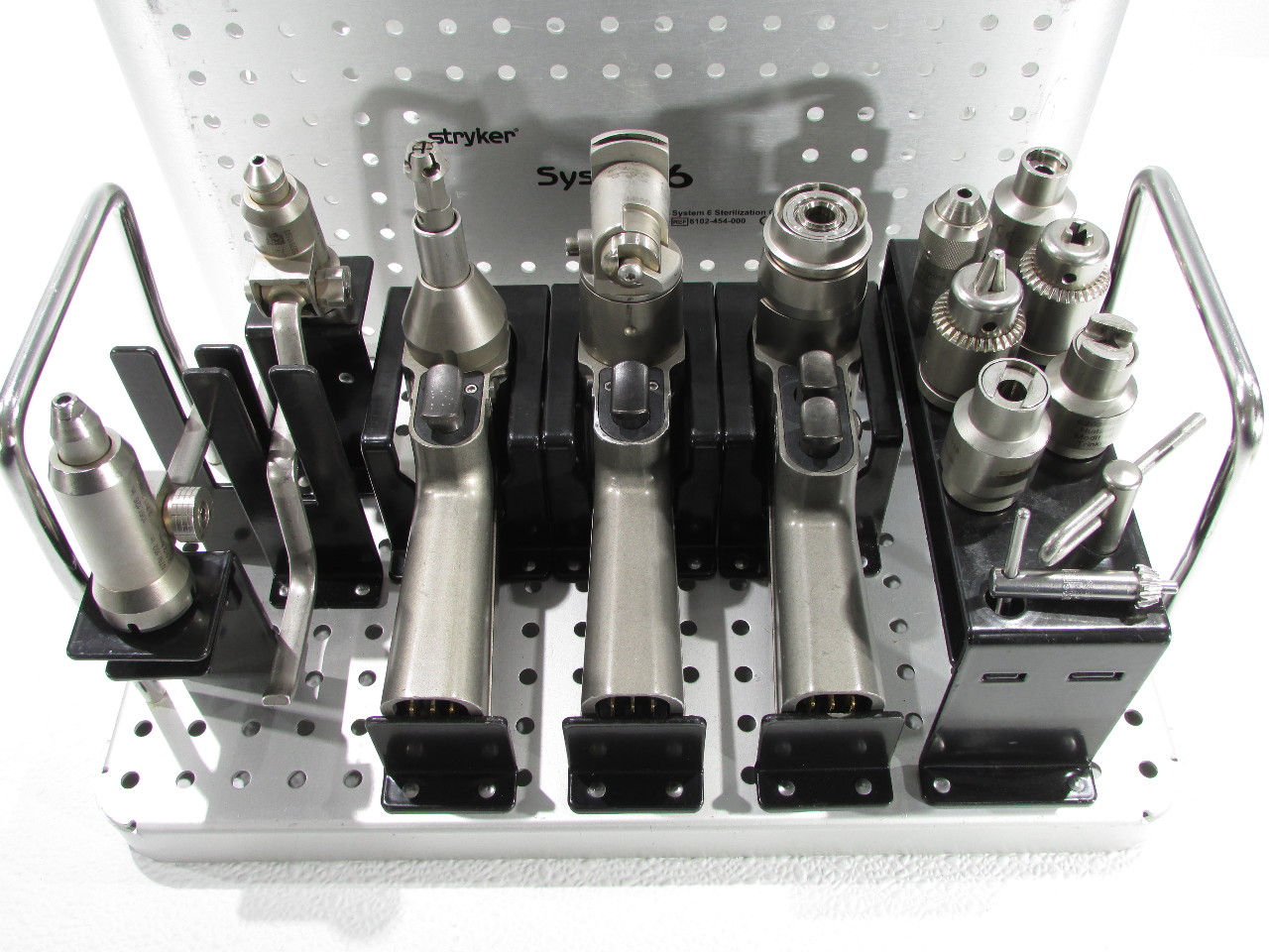 * STRYKER SYSTEM 6 DRILL & SAW SET, ATTACHMENTS, STERILIZATION CASE eBay