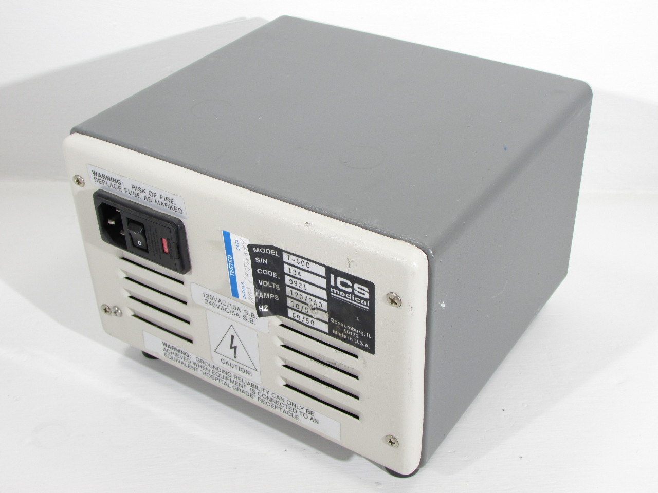 * ICS MEDICAL T600 CHART ISOLATION TRANSFORMER Premier Equipment
