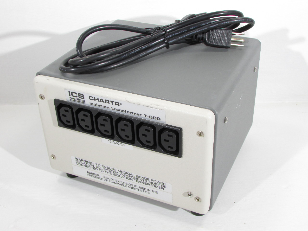 * ICS MEDICAL T600 CHART ISOLATION TRANSFORMER Premier Equipment