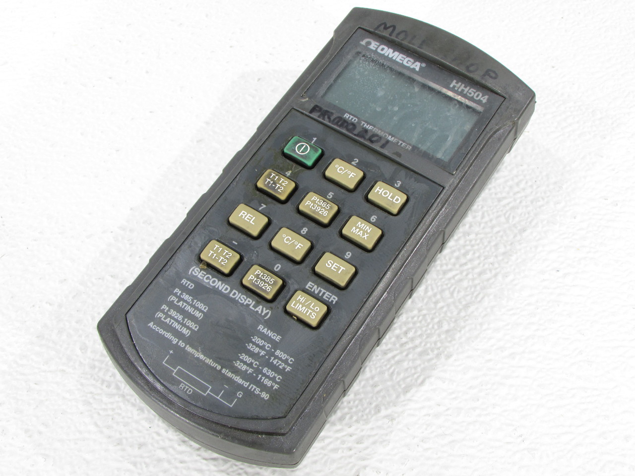 OMEGA ENGINEERING HH504 THERMOMETER DIGITAL HANDHELD Premier