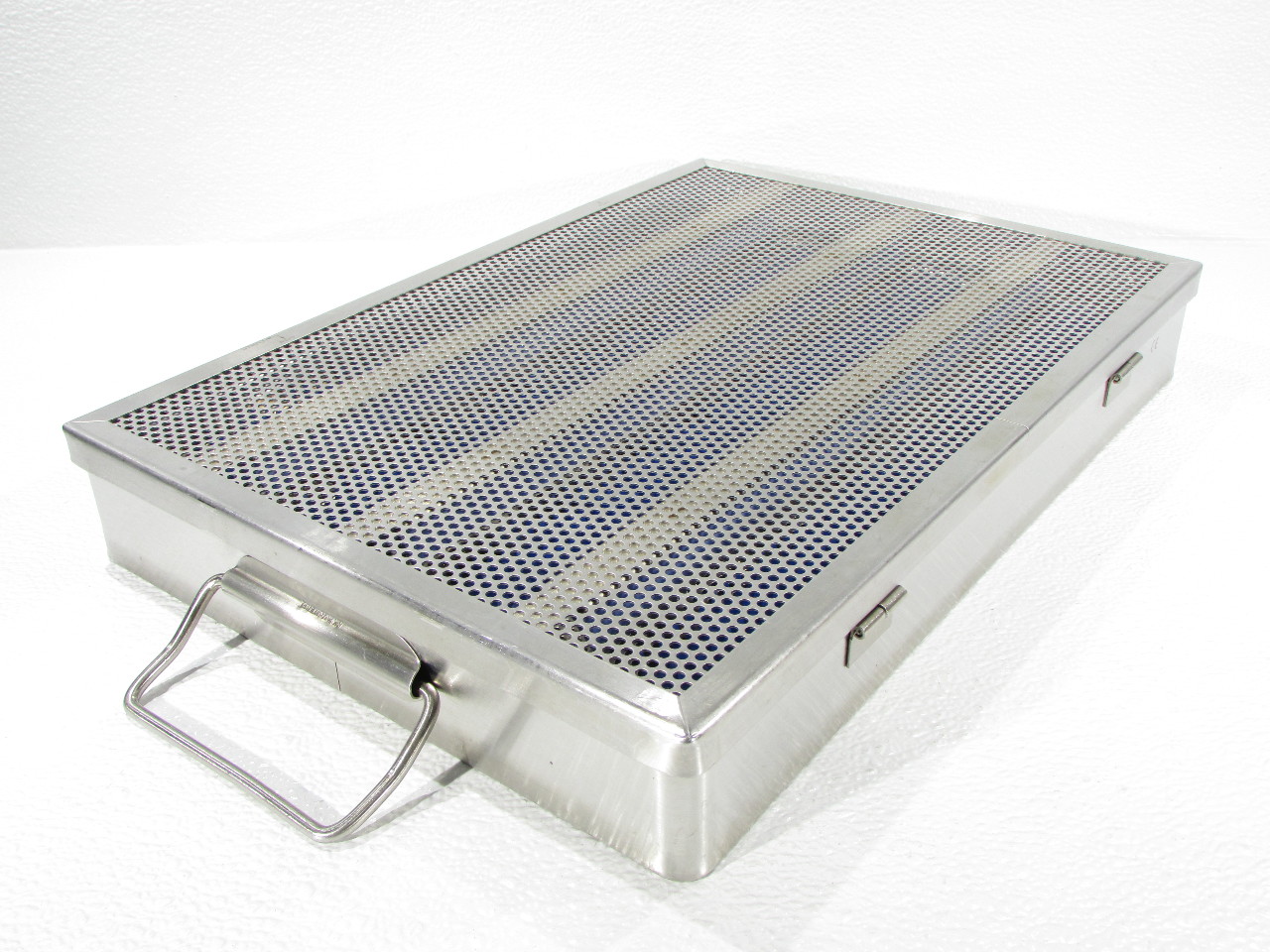 * STAINLESS STEEL SURGICAL INSTRUMENT STERILIZATION CASE 15 x 101/2 x