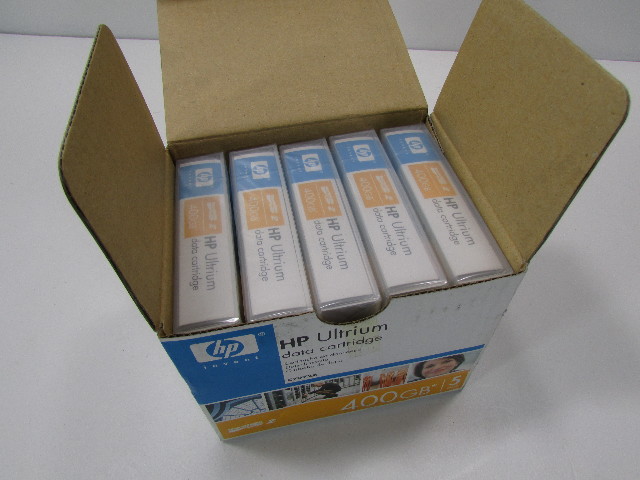 NEW PACK OF FIVE HP LTO-3 ULTRIUM RW 400GB DATA CARTRIDGE