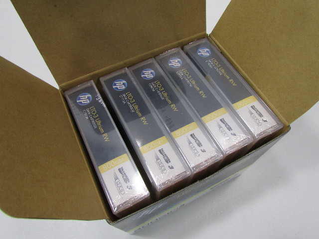 NEW PACK OF FIVE HP LTO-3 ULTRIUM RW 800GB DATA CARTRIDGE