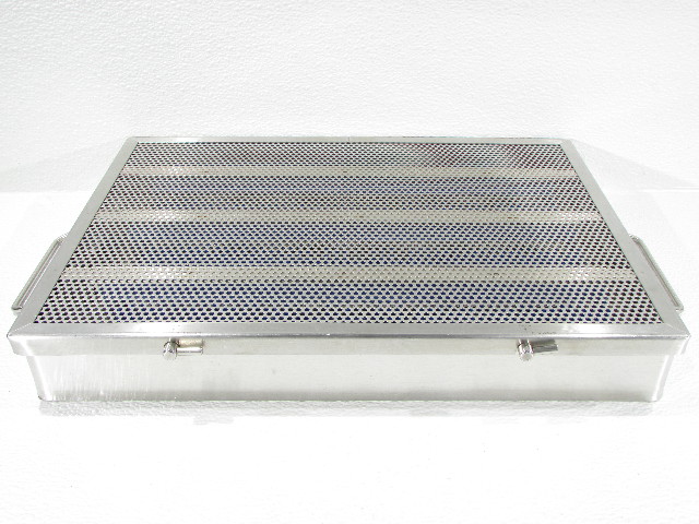 * STAINLESS STEEL SURGICAL INSTRUMENT STERILIZATION CASE 15 x 10-1/2 x 2-1/2"