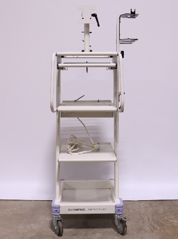 * OLYMPUS COMPACT TROLLEY MOBILE WORKSTATION CART W/ MONITOR ARM